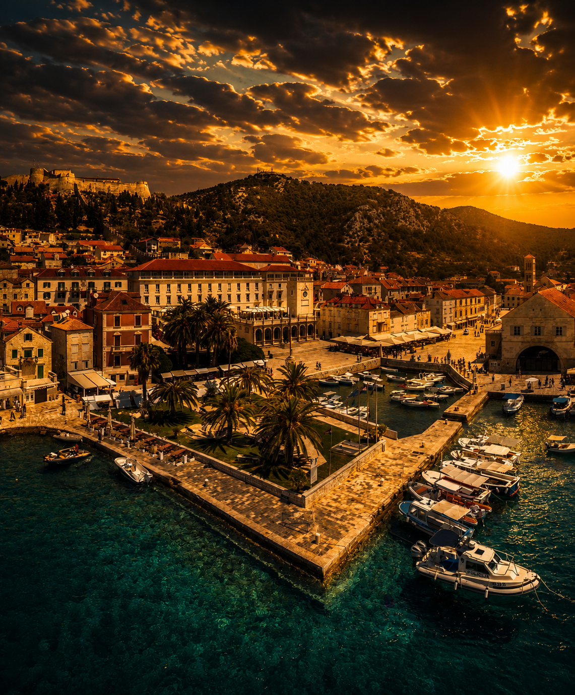 Hvar town harbour